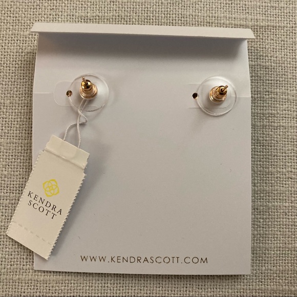 Kendra Scott Betty Stud Earrings White Ivory Mother of Pearl Rose Gold $60 NWT - Picture 11 of 14